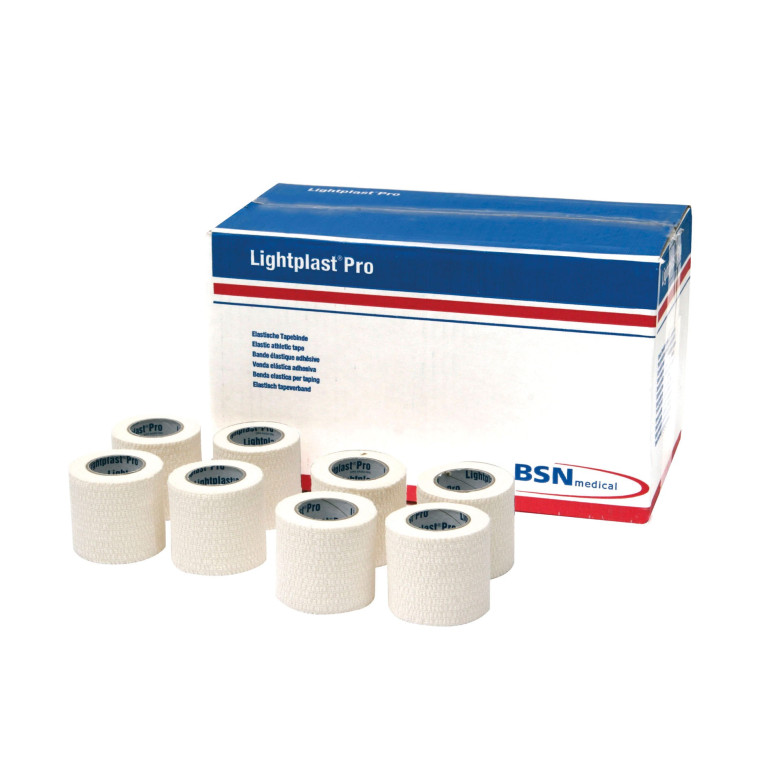 Boîte de bandes adhésives élastiques Lightplast Pro avec huit rouleaux