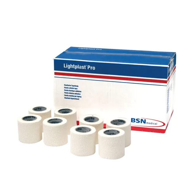 Boîte de bandes adhésives élastiques Lightplast Pro avec huit rouleaux