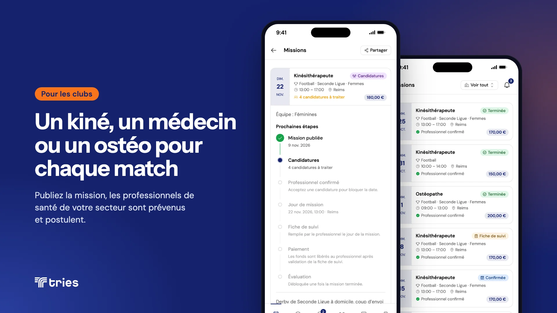 Un kiné, un médecin ou un ostéo pour chaque match