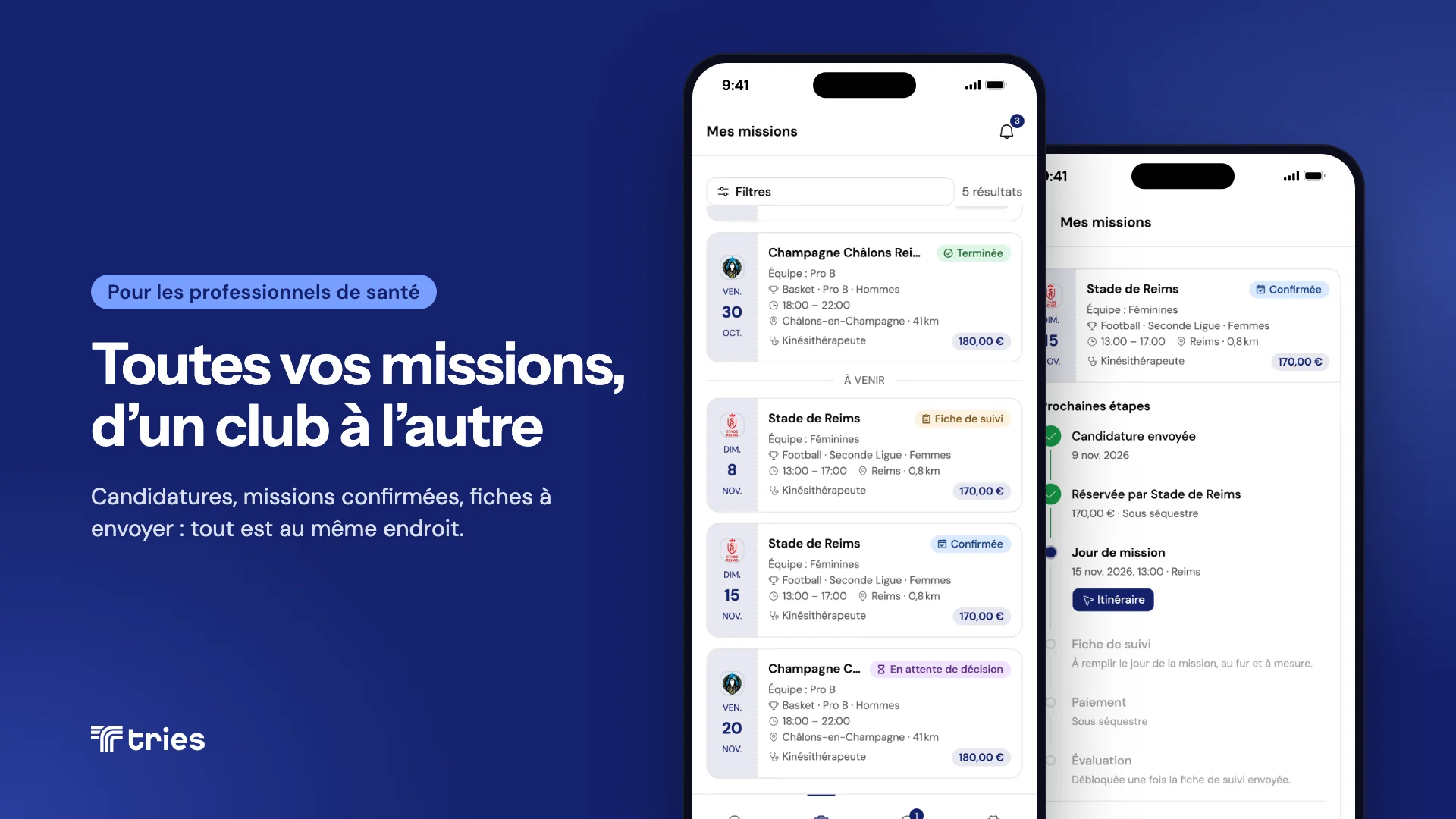 Toutes les missions, d’un club à l’autre